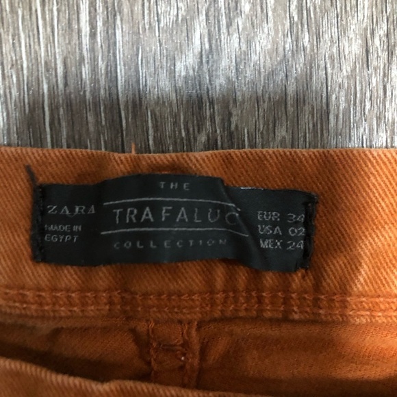 Zara TRF The Trafaluc Collection Burnt Orange Skinny Jeans - US Size 2 - Picture 3 of 4